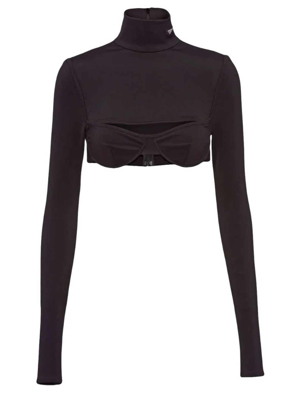 Prada High Neck Crop Top